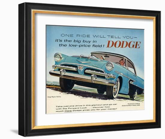 One Ride Will Tell You Dodge-null-Framed Art Print