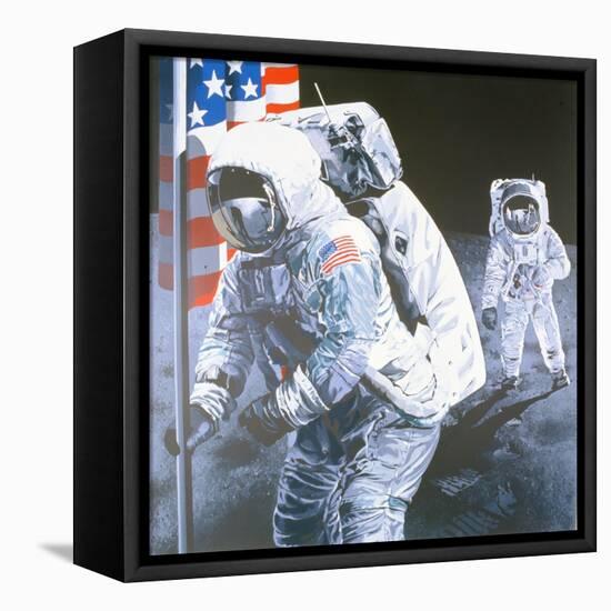 One Small Step for Man- One giant leap for Mankind, 1975-Sandra Lawrence-Framed Premier Image Canvas