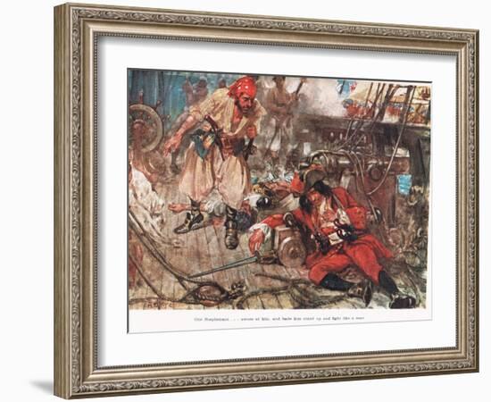 One Stephenson...Bade Him Stand Up and Fight Like a Man, Illustration from-A.D. McClintock-Framed Giclee Print