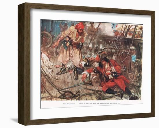 One Stephenson...Bade Him Stand Up and Fight Like a Man, Illustration from-A.D. McClintock-Framed Giclee Print