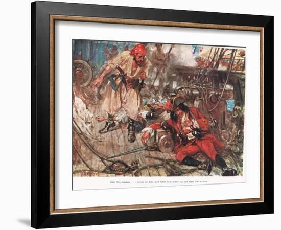 One Stephenson...Bade Him Stand Up and Fight Like a Man, Illustration from-A.D. McClintock-Framed Giclee Print