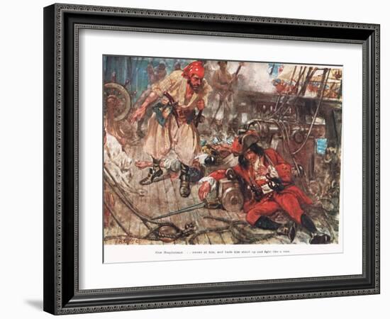 One Stephenson...Bade Him Stand Up and Fight Like a Man, Illustration from-A.D. McClintock-Framed Giclee Print