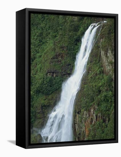 One Thousand Foot Waterfall over the Mountain Pine Ridge, Belize, Central America-Strachan James-Framed Premier Image Canvas