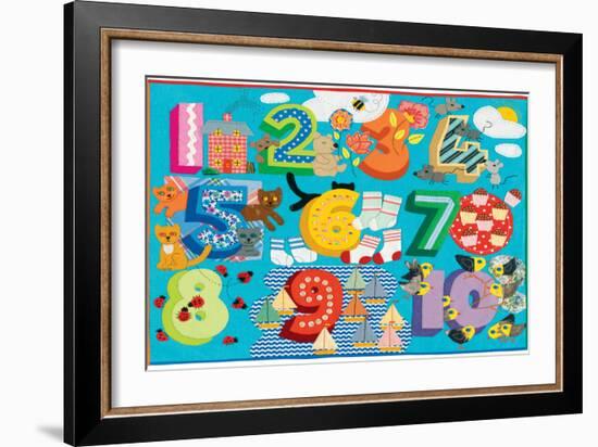 One to Ten-Clare Beaton-Framed Art Print