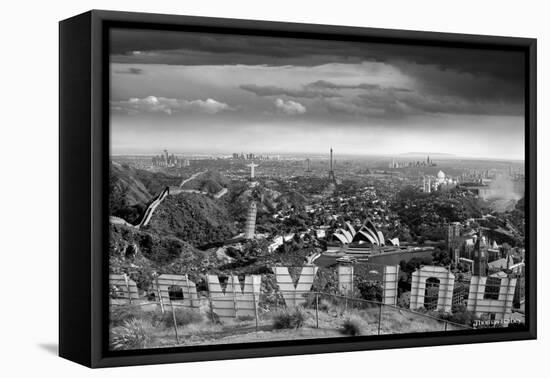 One Too Many Drinks BW-Thomas Barbey-Framed Premier Image Canvas