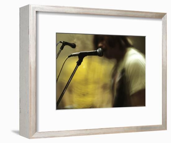 One Toy Soldier at Microphone-Phil Sharp-Framed Photographic Print