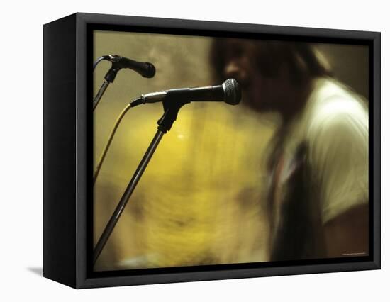 One Toy Soldier at Microphone-Phil Sharp-Framed Premier Image Canvas