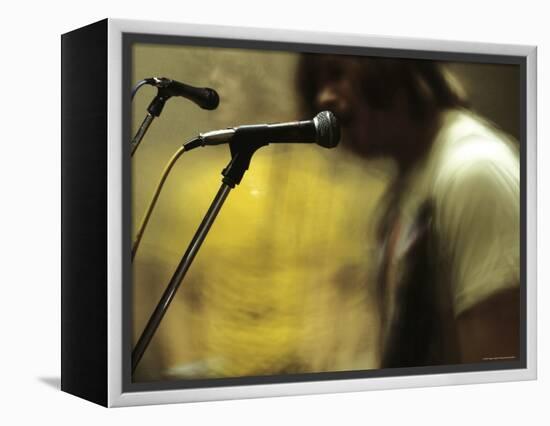 One Toy Soldier at Microphone-Phil Sharp-Framed Premier Image Canvas