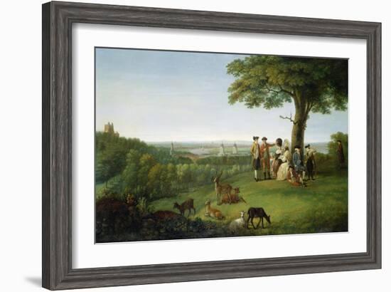 One Tree Hill, Greenwich, with London in the Distance, 1779 (Oil on Panel)-John Feary-Framed Giclee Print