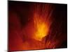 One Vent is Active with Stromoblian Bursts, Mt. Etna, Sicily, Italy-Daisy Gilardini-Mounted Photographic Print