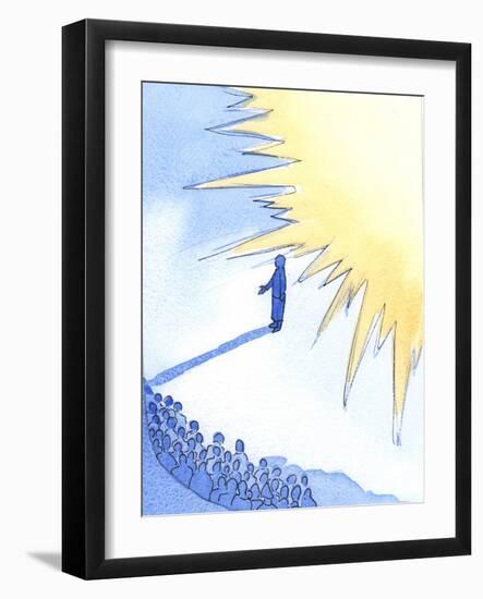 One Who Stands Very close the Christ is 'Haloed' by His Glory, Although, Alone, She is Small, Weak,-Elizabeth Wang-Framed Giclee Print