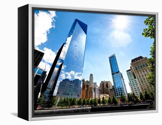 One World Trade Center (1WTC) and the 9/11 Memorial, Manhattan, New York-Philippe Hugonnard-Framed Premier Image Canvas