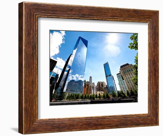 One World Trade Center (1WTC) and the 9/11 Memorial, Manhattan, New York-Philippe Hugonnard-Framed Photographic Print