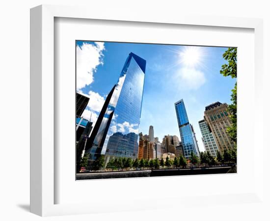 One World Trade Center (1WTC) and the 9/11 Memorial, Manhattan, New York-Philippe Hugonnard-Framed Photographic Print