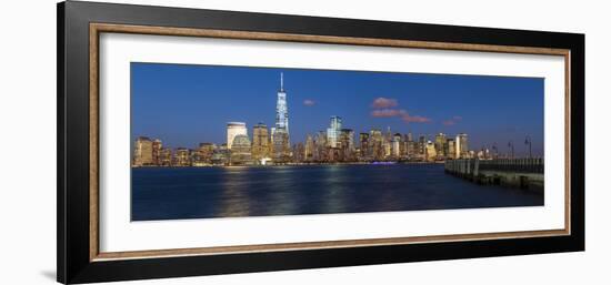 One World Trade Center and Downtown Manhattan across the Hudson River, New York, Manhattan-Gavin Hellier-Framed Photographic Print