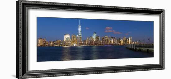 One World Trade Center and Downtown Manhattan across the Hudson River, New York, Manhattan-Gavin Hellier-Framed Photographic Print