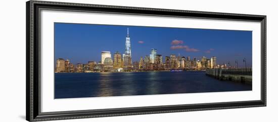 One World Trade Center and Downtown Manhattan across the Hudson River, New York, Manhattan-Gavin Hellier-Framed Photographic Print