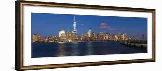 One World Trade Center and Downtown Manhattan across the Hudson River, New York, Manhattan-Gavin Hellier-Framed Photographic Print