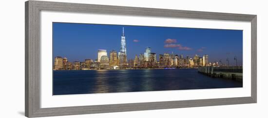 One World Trade Center and Downtown Manhattan across the Hudson River, New York, Manhattan-Gavin Hellier-Framed Photographic Print