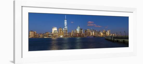 One World Trade Center and Downtown Manhattan across the Hudson River, New York, Manhattan-Gavin Hellier-Framed Photographic Print