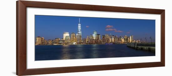 One World Trade Center and Downtown Manhattan across the Hudson River, New York, Manhattan-Gavin Hellier-Framed Photographic Print