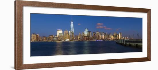 One World Trade Center and Downtown Manhattan across the Hudson River, New York, Manhattan-Gavin Hellier-Framed Photographic Print