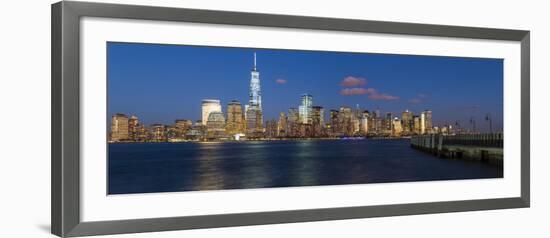 One World Trade Center and Downtown Manhattan across the Hudson River, New York, Manhattan-Gavin Hellier-Framed Photographic Print