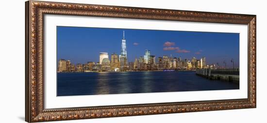 One World Trade Center and Downtown Manhattan across the Hudson River, New York, Manhattan-Gavin Hellier-Framed Photographic Print