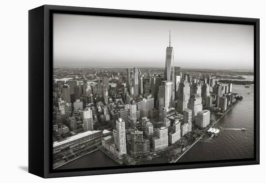 One World Trade Center and Lower Manhattan, New York City, New York, USA-Jon Arnold-Framed Premier Image Canvas