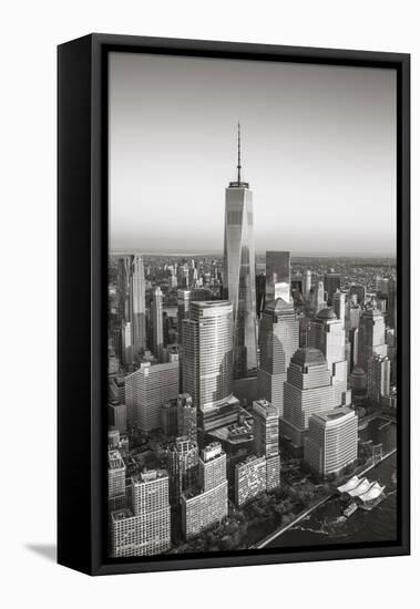 One World Trade Center and Lower Manhattan, New York City, New York, USA-Jon Arnold-Framed Premier Image Canvas