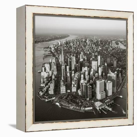 One World Trade Center and Lower Manhattan, New York City, New York, USA-Jon Arnold-Framed Premier Image Canvas