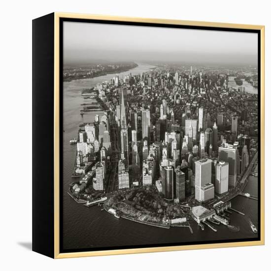One World Trade Center and Lower Manhattan, New York City, New York, USA-Jon Arnold-Framed Premier Image Canvas
