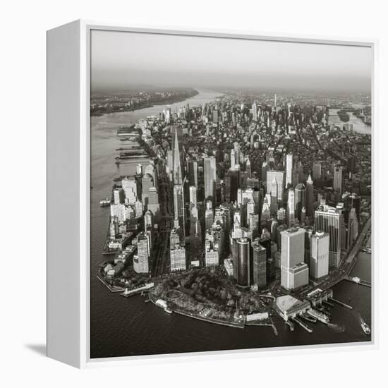 One World Trade Center and Lower Manhattan, New York City, New York, USA-Jon Arnold-Framed Premier Image Canvas