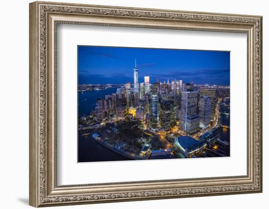 One World Trade Center and Lower Manhattan, New York City, New York, USA-Jon Arnold-Framed Photographic Print