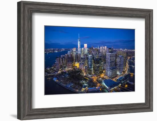 One World Trade Center and Lower Manhattan, New York City, New York, USA-Jon Arnold-Framed Photographic Print