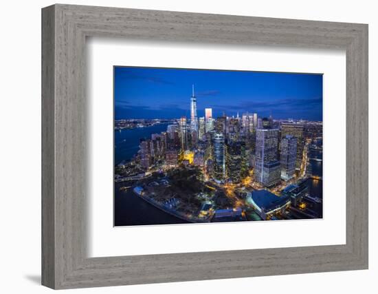 One World Trade Center and Lower Manhattan, New York City, New York, USA-Jon Arnold-Framed Photographic Print