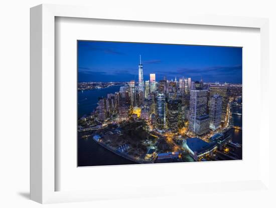 One World Trade Center and Lower Manhattan, New York City, New York, USA-Jon Arnold-Framed Photographic Print