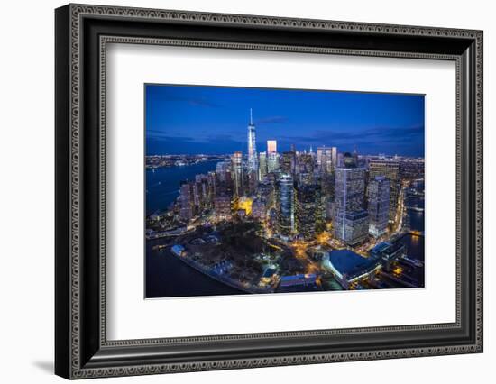 One World Trade Center and Lower Manhattan, New York City, New York, USA-Jon Arnold-Framed Photographic Print