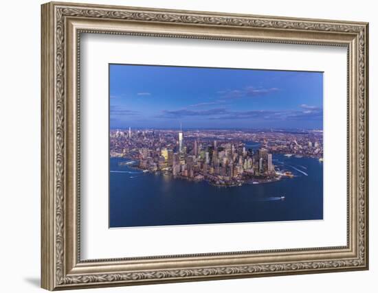 One World Trade Center and Lower Manhattan, New York City, New York, USA-Jon Arnold-Framed Photographic Print