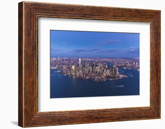 One World Trade Center and Lower Manhattan, New York City, New York, USA-Jon Arnold-Framed Photographic Print