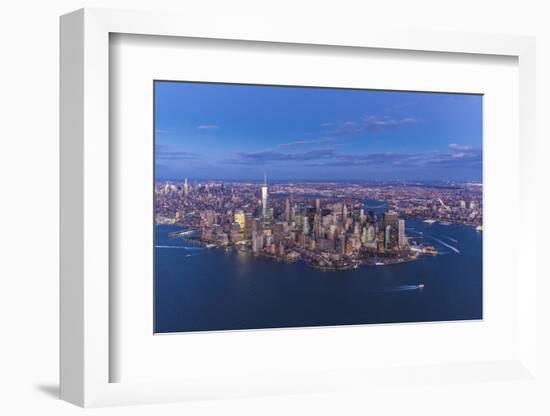 One World Trade Center and Lower Manhattan, New York City, New York, USA-Jon Arnold-Framed Photographic Print