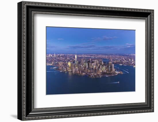 One World Trade Center and Lower Manhattan, New York City, New York, USA-Jon Arnold-Framed Photographic Print