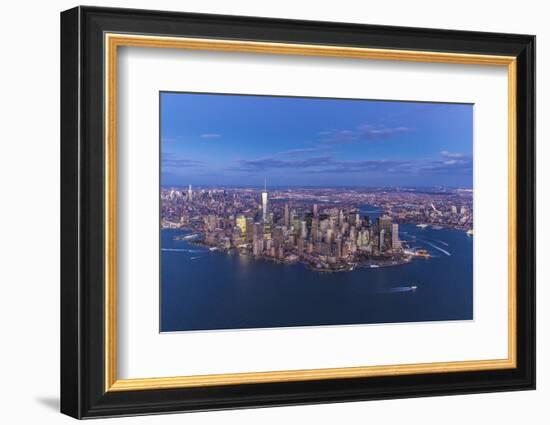 One World Trade Center and Lower Manhattan, New York City, New York, USA-Jon Arnold-Framed Photographic Print