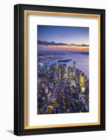 One World Trade Center and Lower Manhattan, New York City, New York, USA-Jon Arnold-Framed Photographic Print