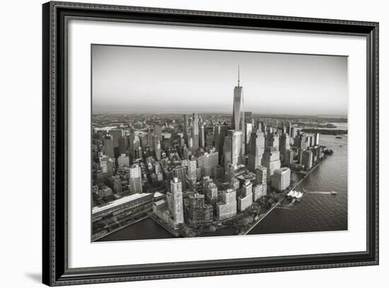 One World Trade Center and Lower Manhattan, New York City, New York, USA-Jon Arnold-Framed Photographic Print