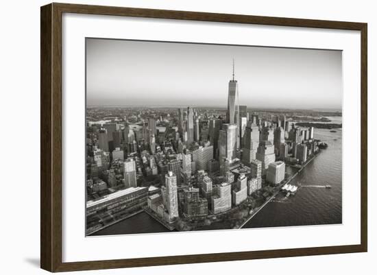 One World Trade Center and Lower Manhattan, New York City, New York, USA-Jon Arnold-Framed Photographic Print