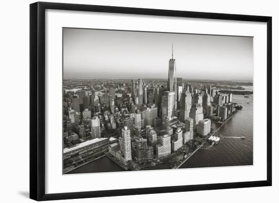 One World Trade Center and Lower Manhattan, New York City, New York, USA-Jon Arnold-Framed Photographic Print