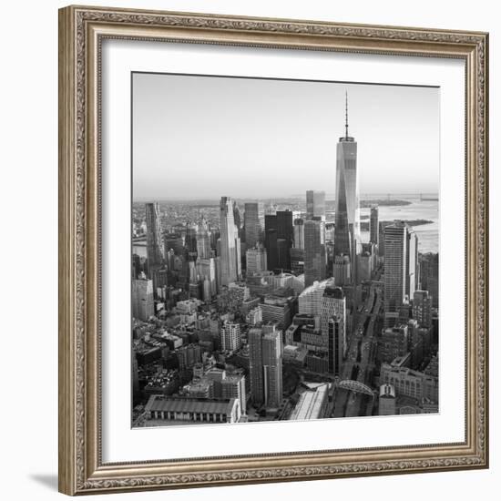 One World Trade Center and Lower Manhattan, New York City, New York, USA-Jon Arnold-Framed Photographic Print