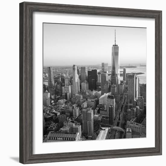 One World Trade Center and Lower Manhattan, New York City, New York, USA-Jon Arnold-Framed Photographic Print