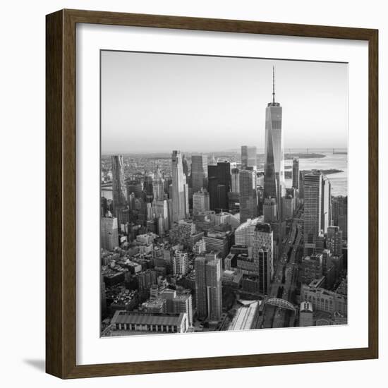 One World Trade Center and Lower Manhattan, New York City, New York, USA-Jon Arnold-Framed Photographic Print